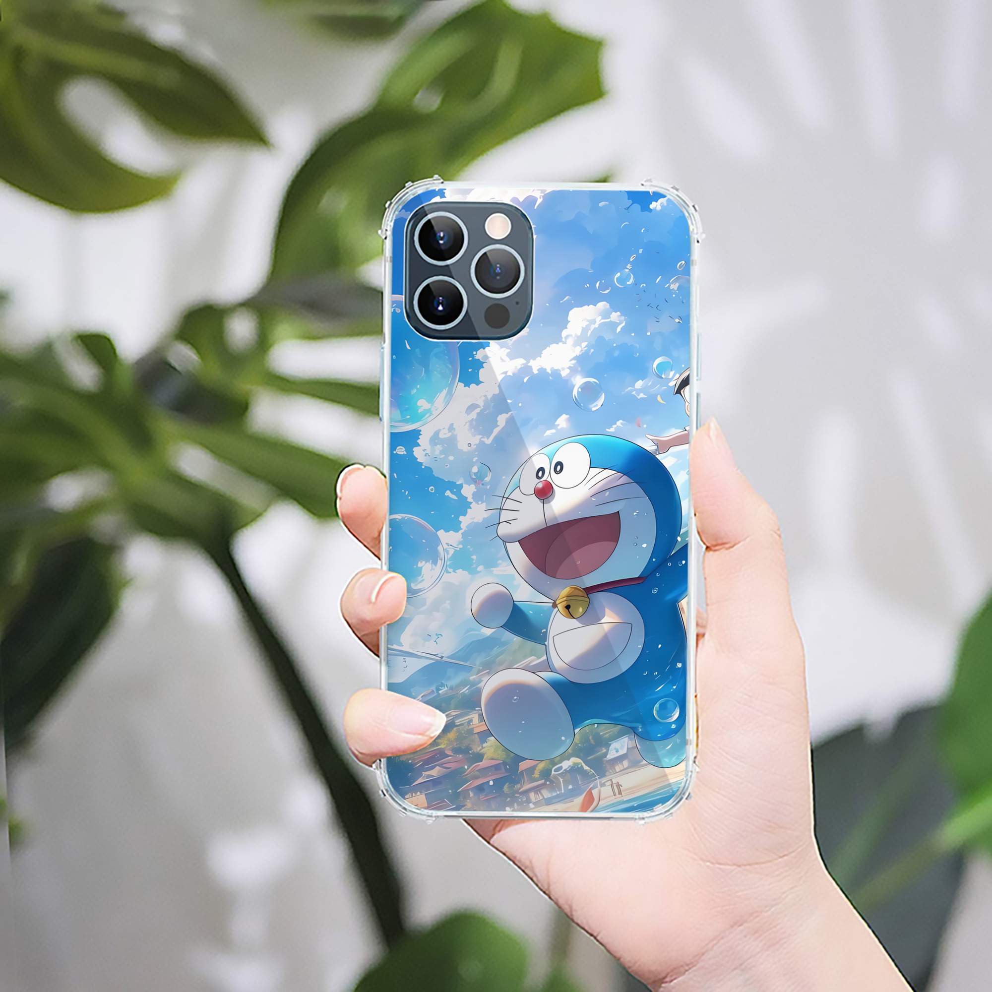 （画像用） ドラえもん Doraemon 【iPhone 12シリーズ対応】透明スマホケース（クリアソフトケース）